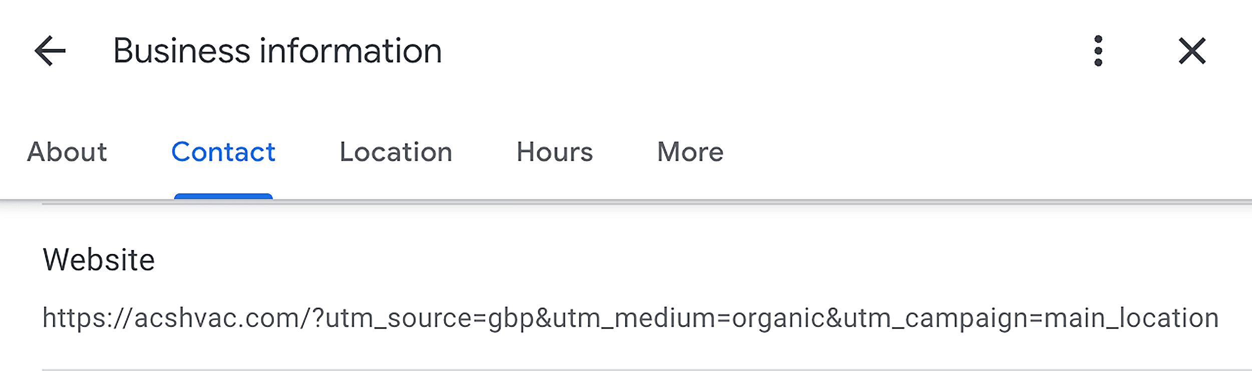 Google Business Profile – Business information